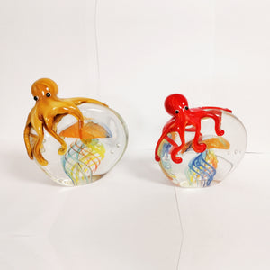 Red Twin Octopus Paperweight